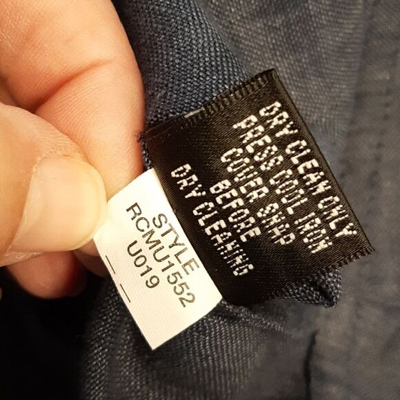 Company Ellen Tracy Blue Linen Button Down Shirt - Picture 6 of 8